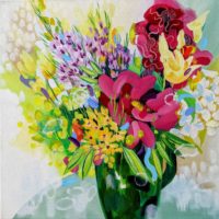 Spring Flowers and Green Jug 2 - Sara Button