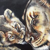 Lioness and Cub - Sarah Gidden