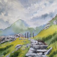 Four Friends Hiking - Jenny Tian